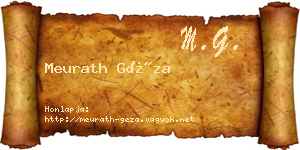Meurath Géza névjegykártya