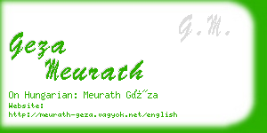 geza meurath business card